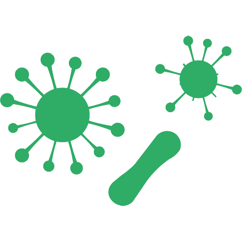 Grüne Viren und Bakterien
